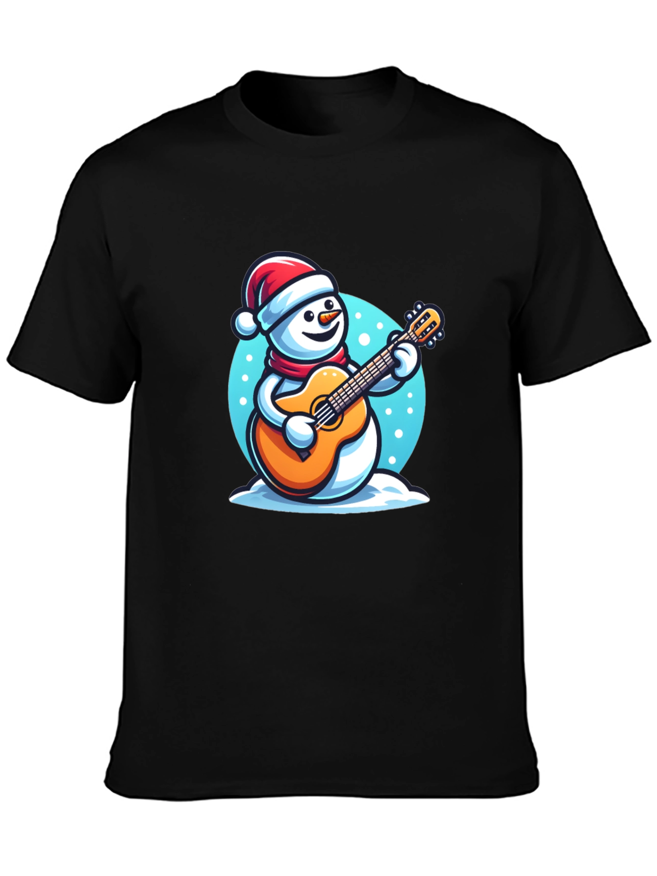 Festive Snowman Guitarist T-Shirt