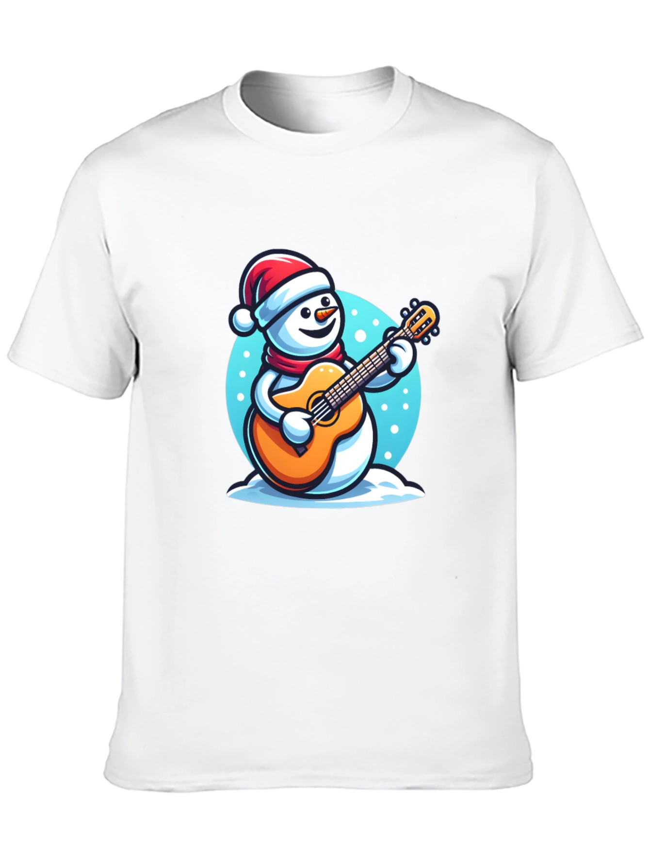 Festive Snowman Guitarist T-Shirt