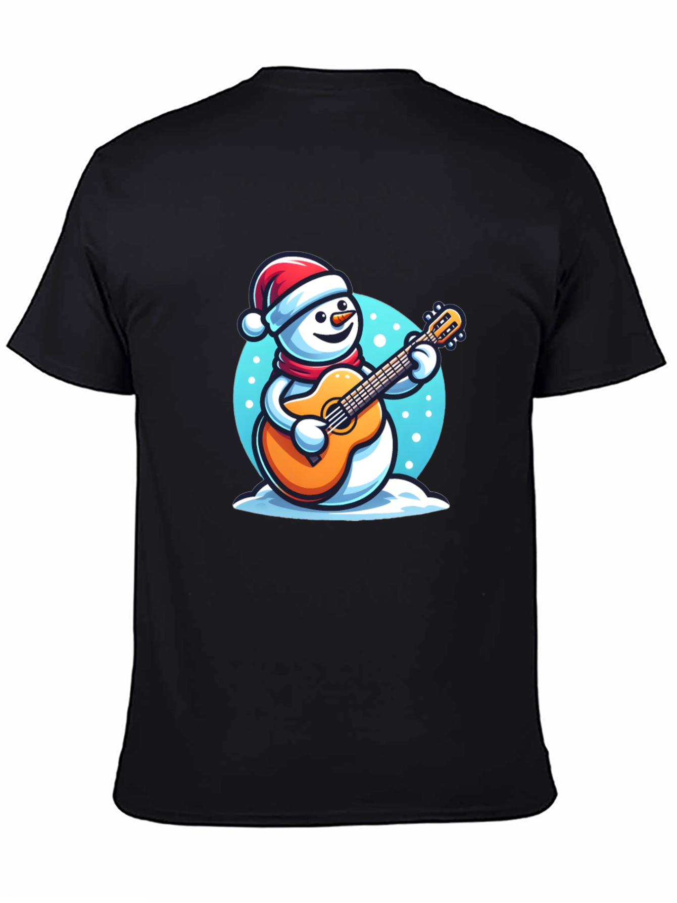 Festive Snowman Guitarist T-Shirt