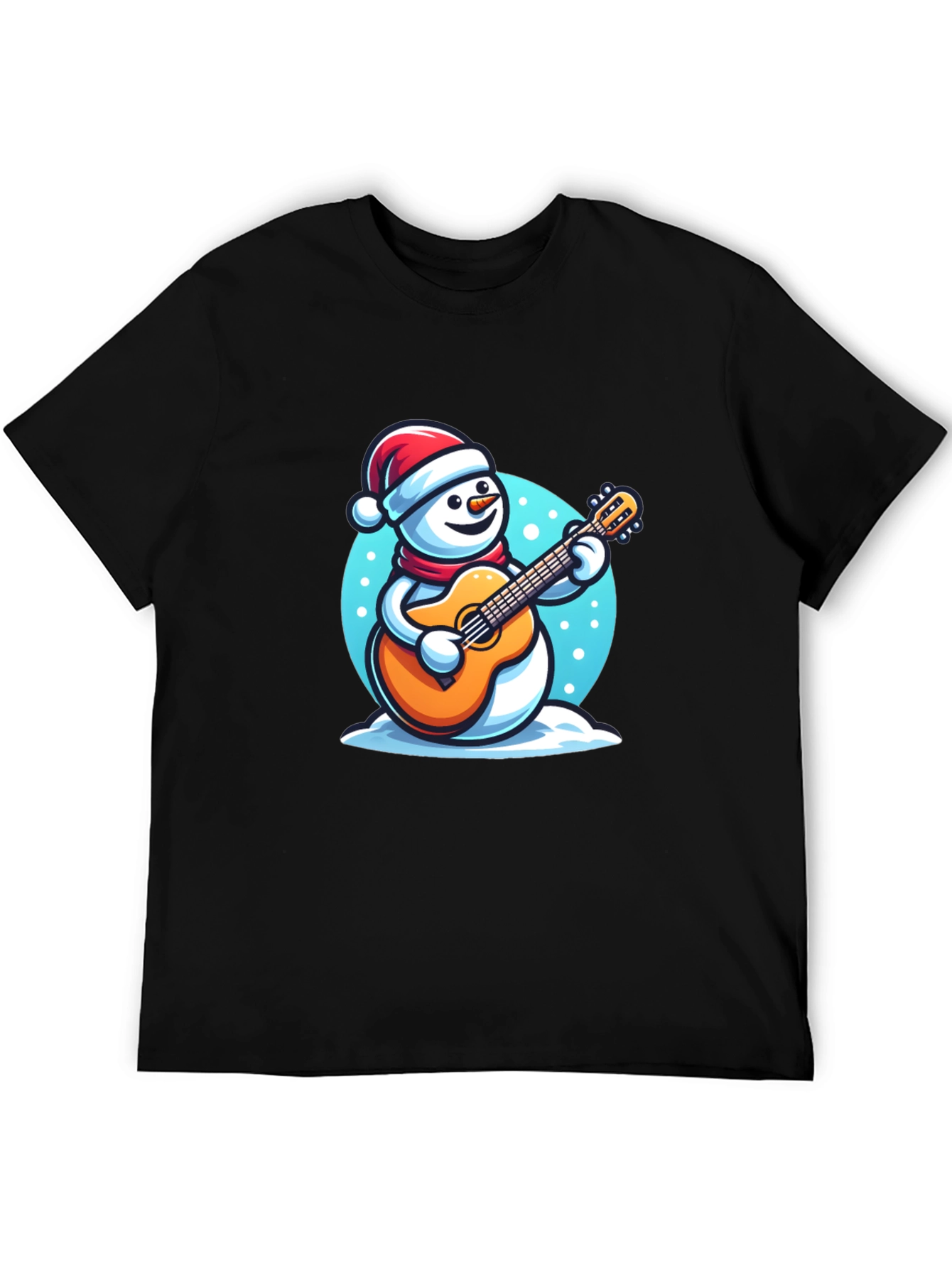 Festive Snowman Guitarist T-Shirt
