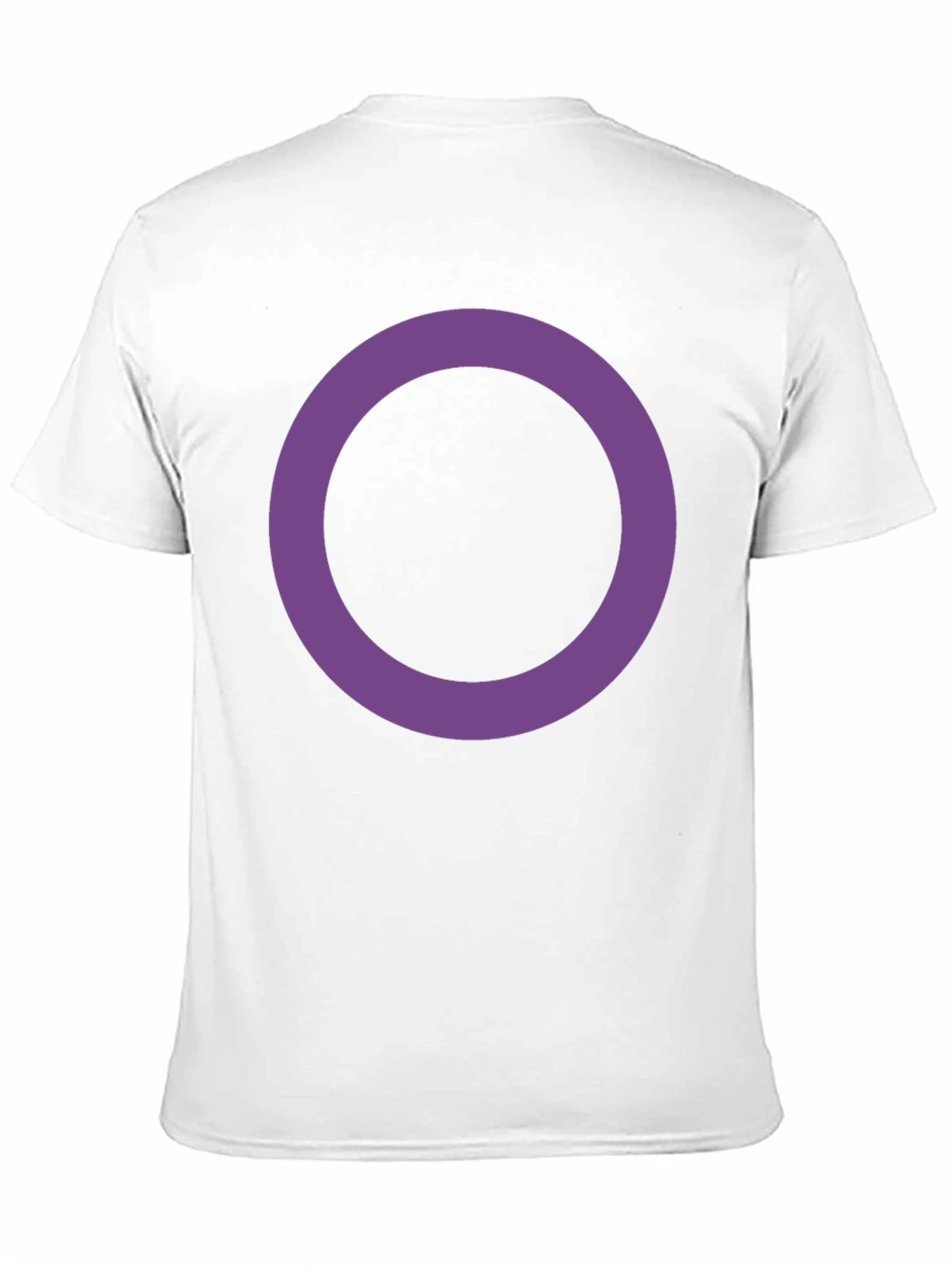Simple Black Tee with Purple Circle Design