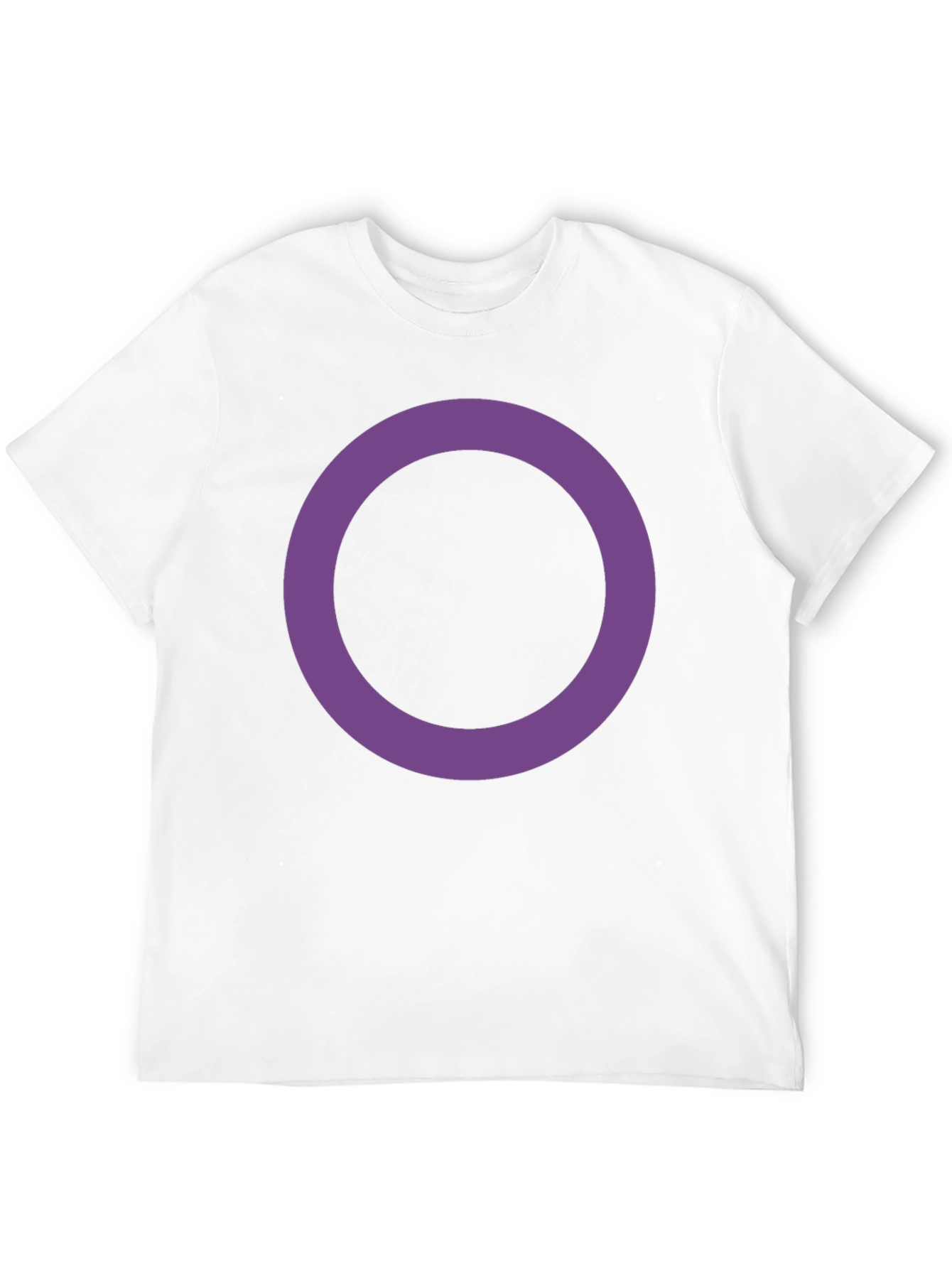 Simple Black Tee with Purple Circle Design