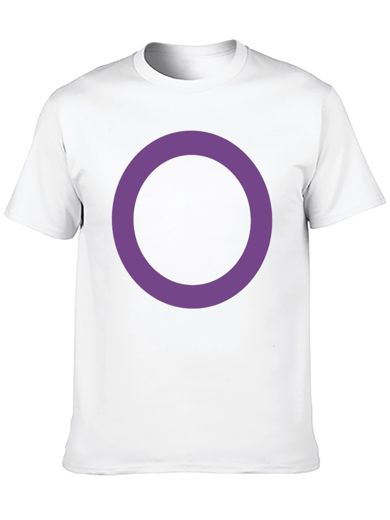 Simple Black Tee with Purple Circle Design