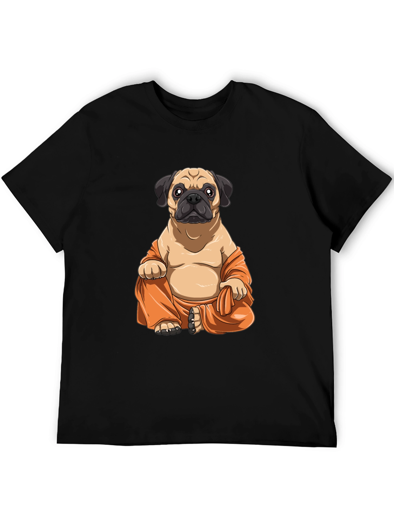 Pug Buddha T-Shirt - Meditating Dog Graphic Tee