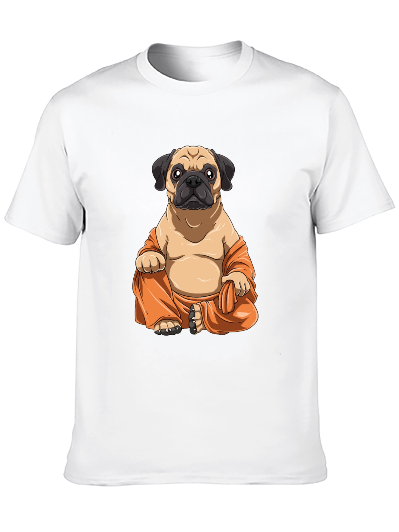 Pug Buddha T-Shirt - Meditating Dog Graphic Tee