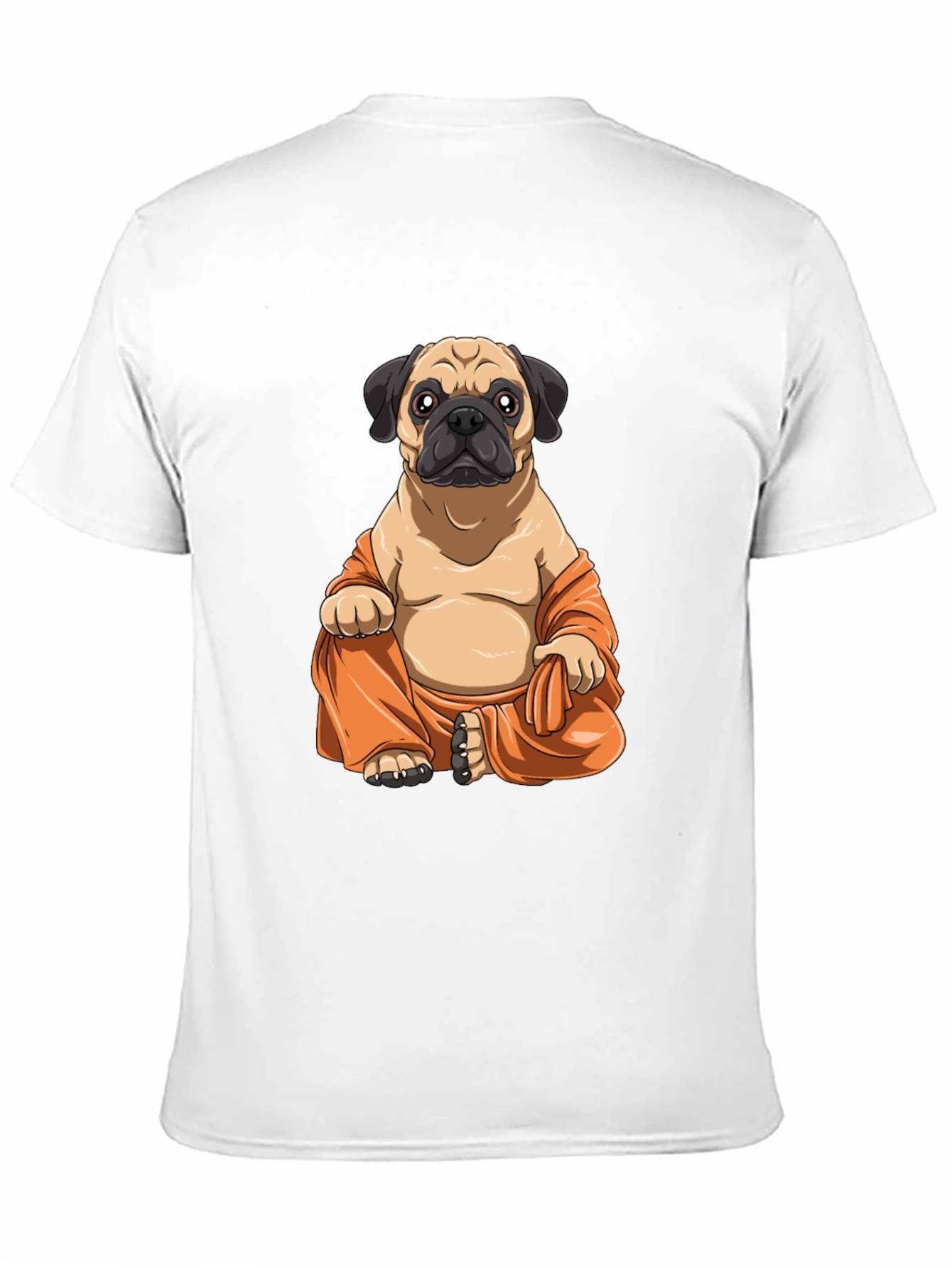 Pug Buddha T-Shirt - Meditating Dog Graphic Tee