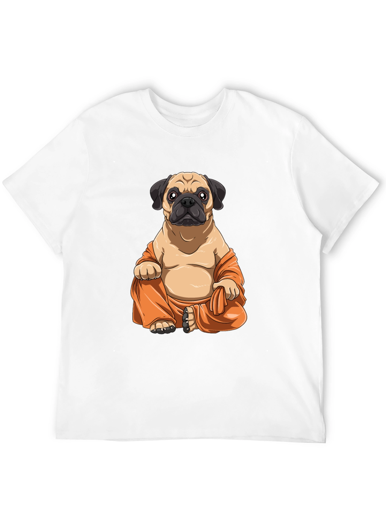 Pug Buddha T-Shirt - Meditating Dog Graphic Tee