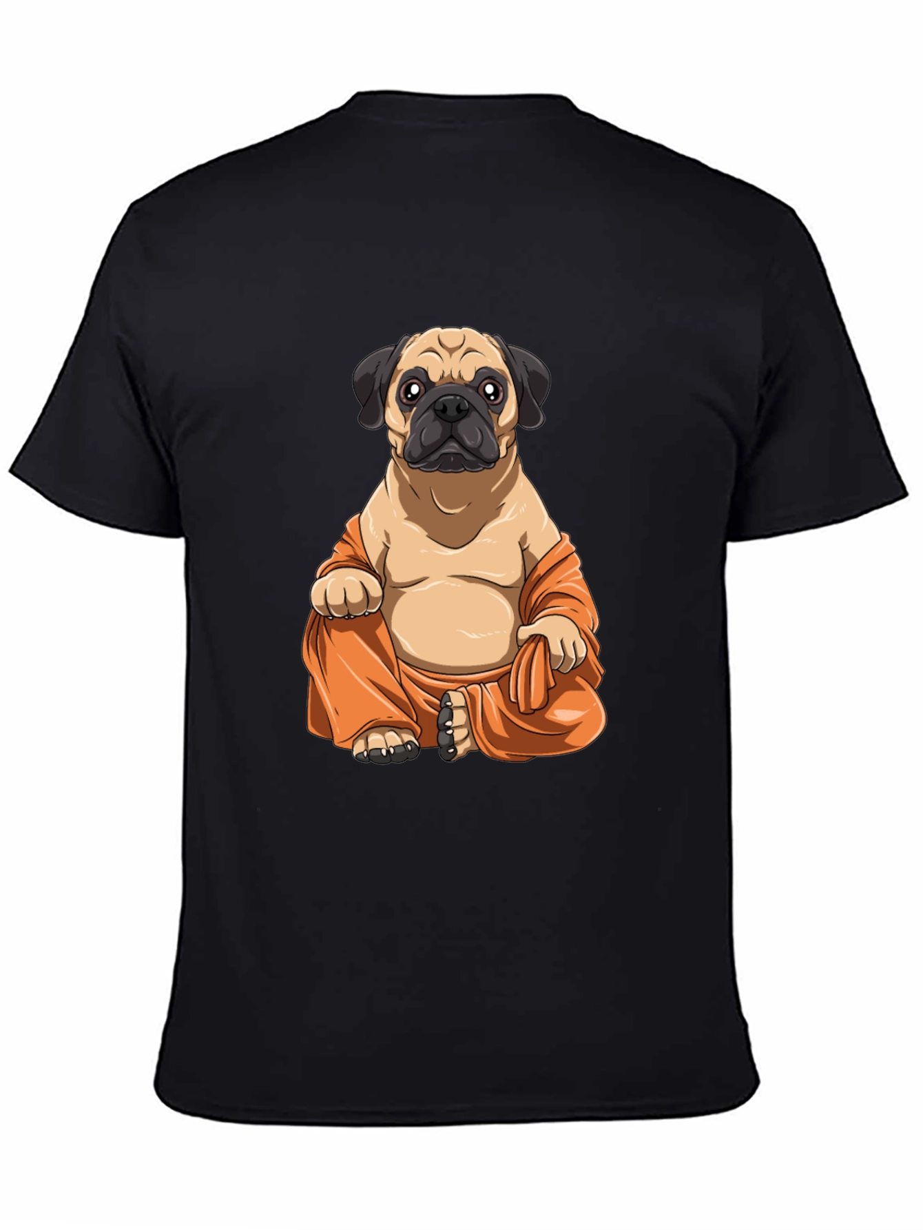 Pug Buddha T-Shirt - Meditating Dog Graphic Tee