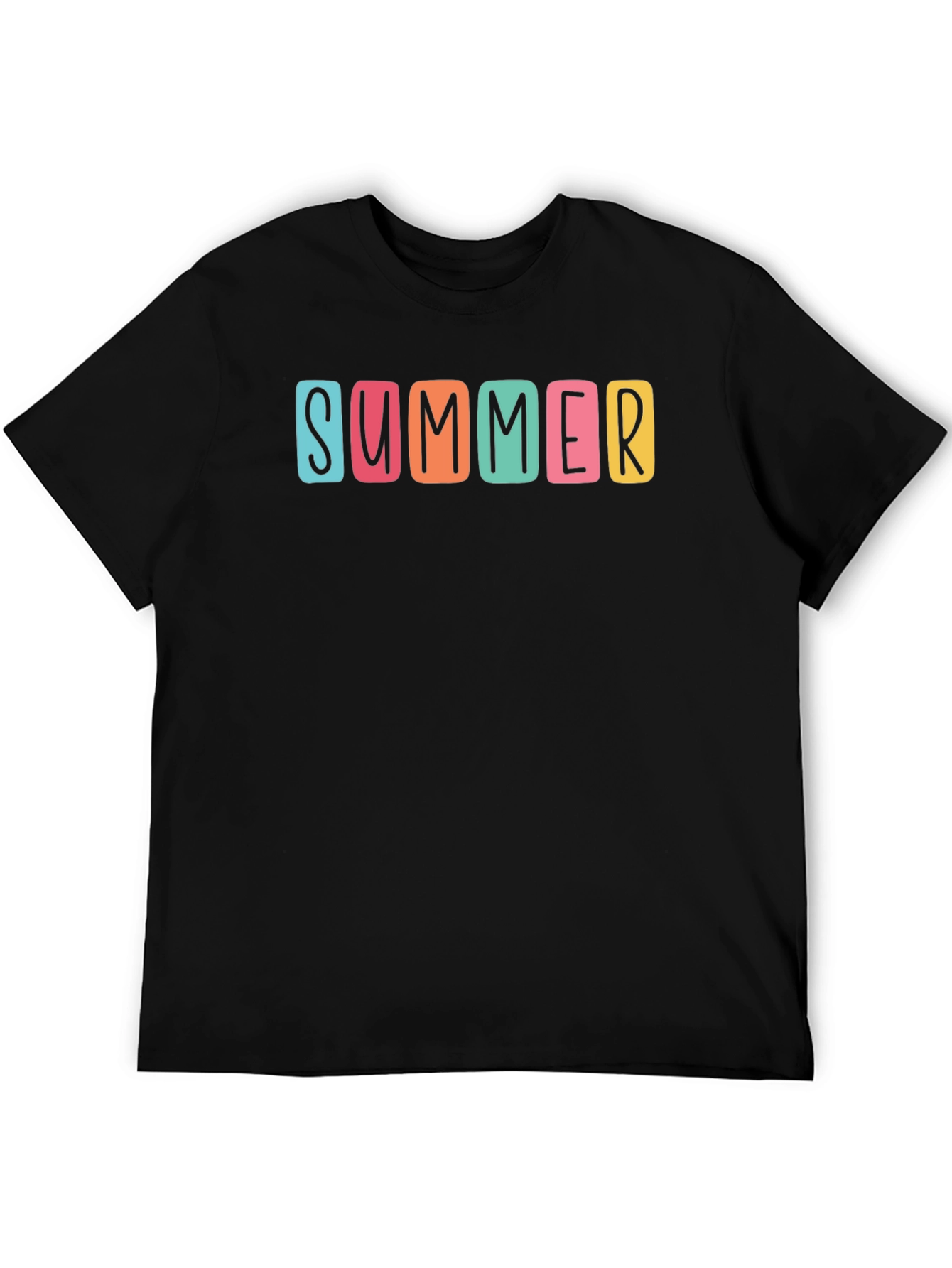 Summer Graphic Print Crew Neck T-Shirt