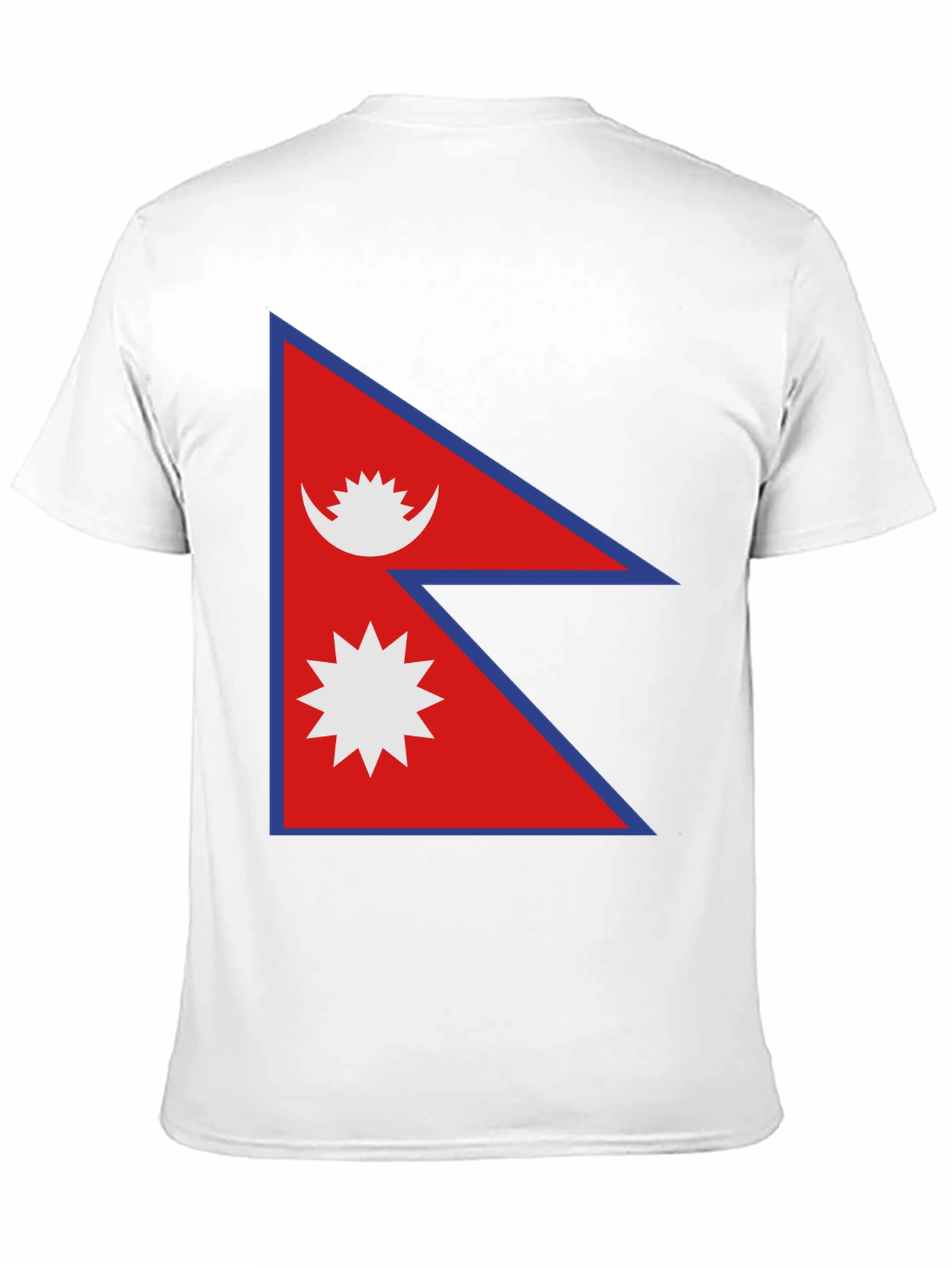 Nepal Flag T-Shirt - Black Cotton Tee