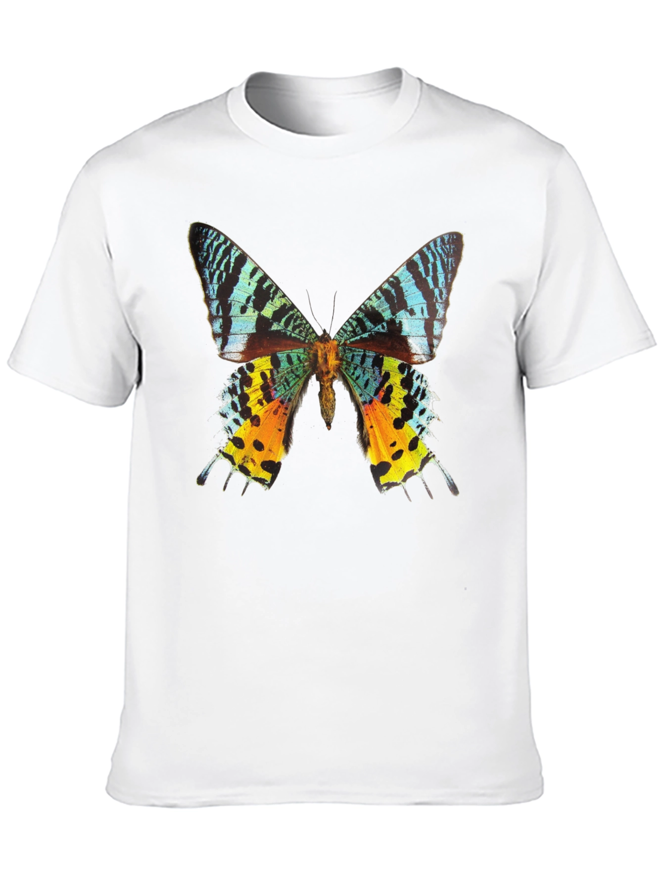 Butterfly Graphic Tee - Black Cotton T-Shirt