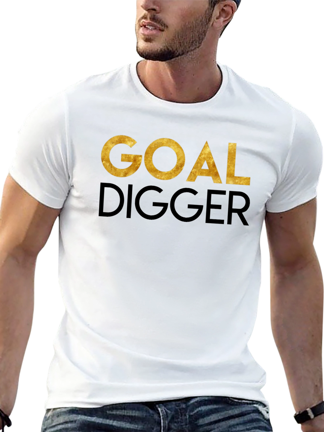 Goal Digger Graphic Tee - Stylish Crew Neck Shirt