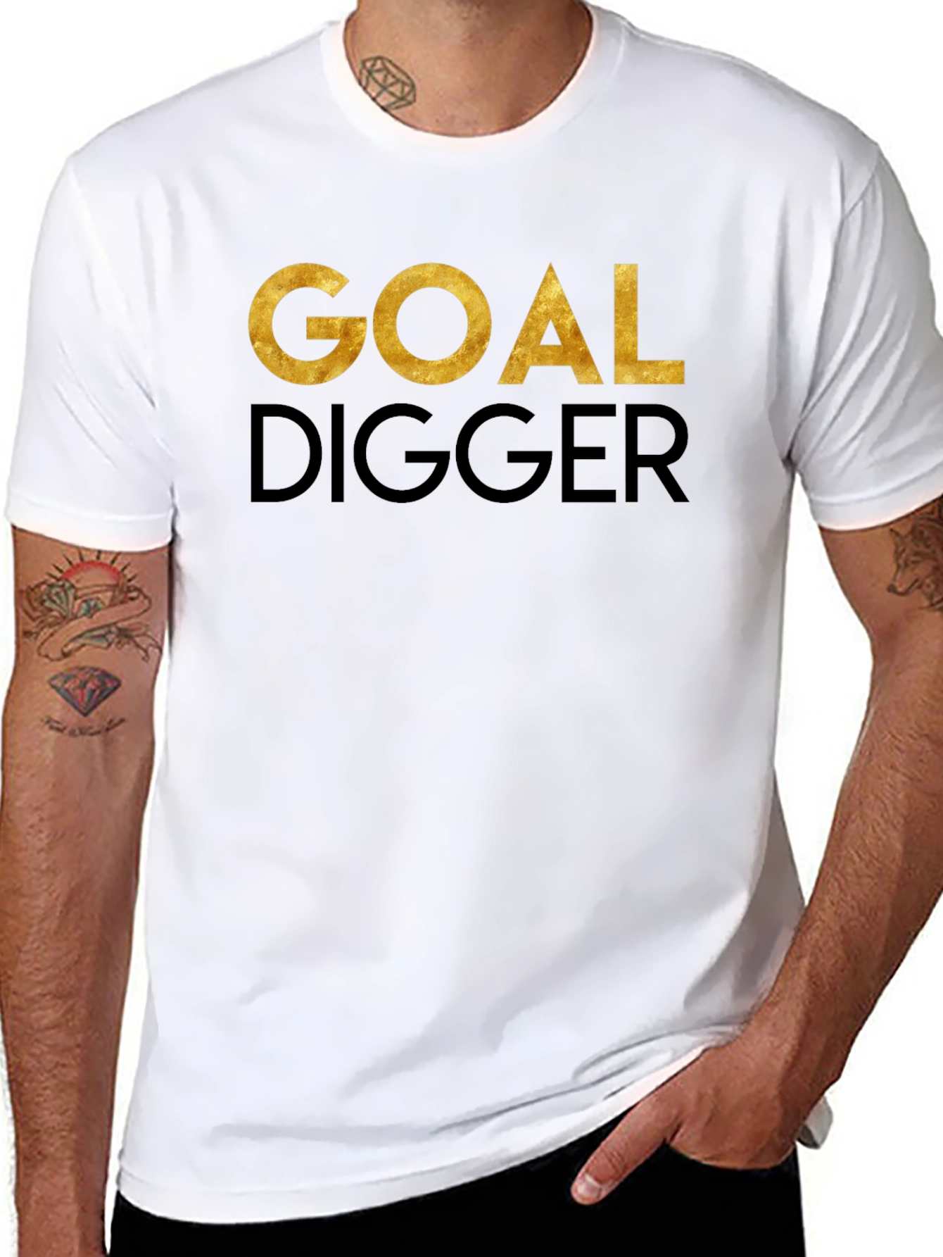 Goal Digger Graphic Tee - Stylish Crew Neck Shirt