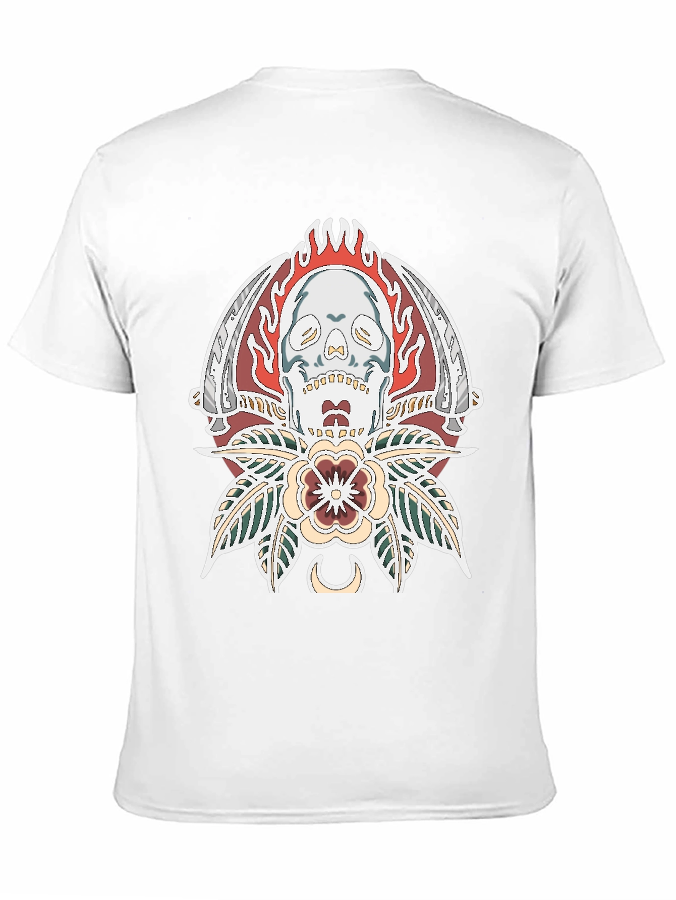 Skull & Blades Graphic Tee - Stylish Black T-Shirt