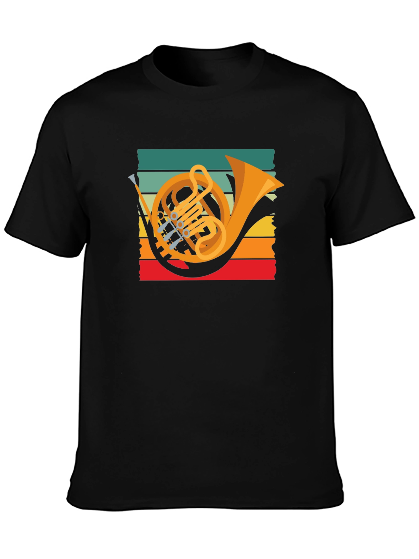 French Horn Retro T-Shirt Music Lover Tee