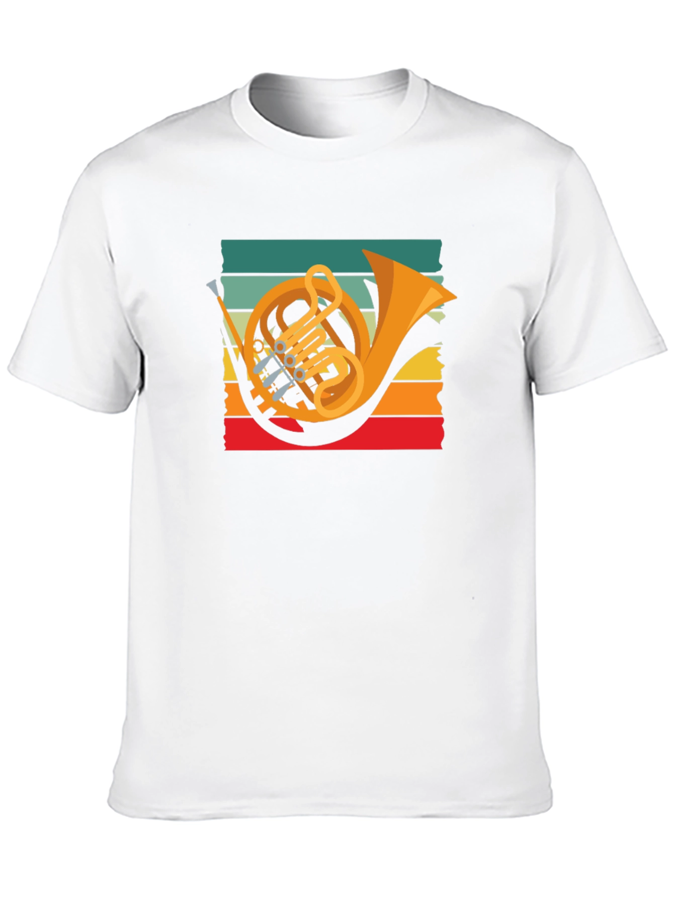 French Horn Retro T-Shirt Music Lover Tee