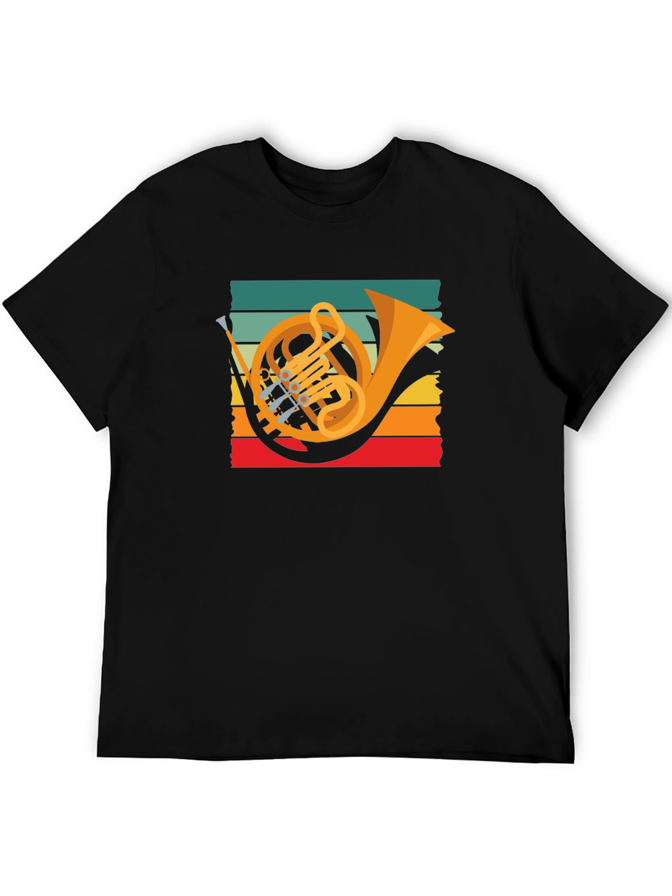 French Horn Retro T-Shirt Music Lover Tee