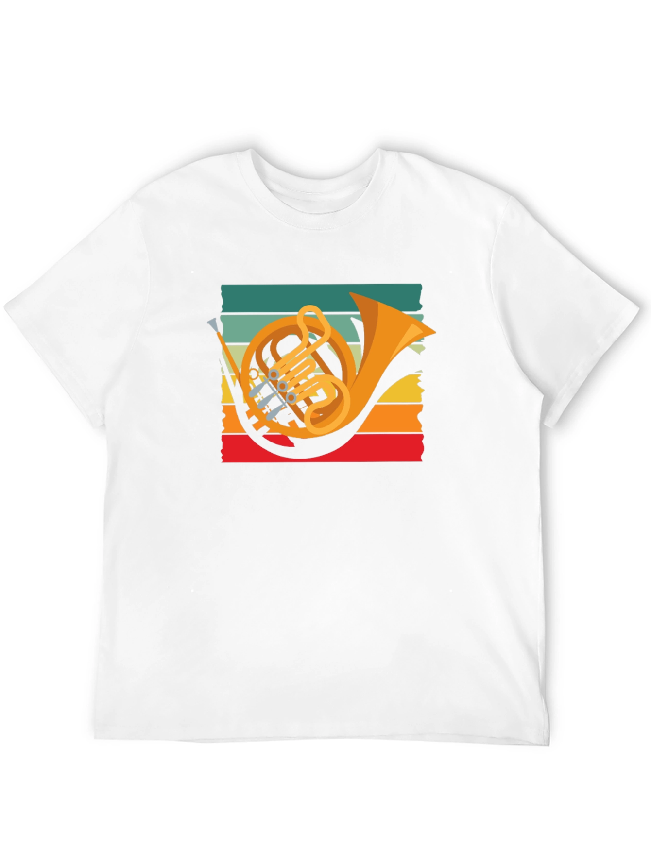 French Horn Retro T-Shirt Music Lover Tee