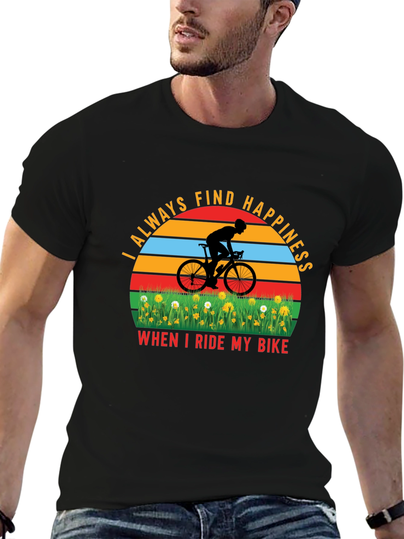 Cycling Happiness T-Shirt - Ride Your Bike!