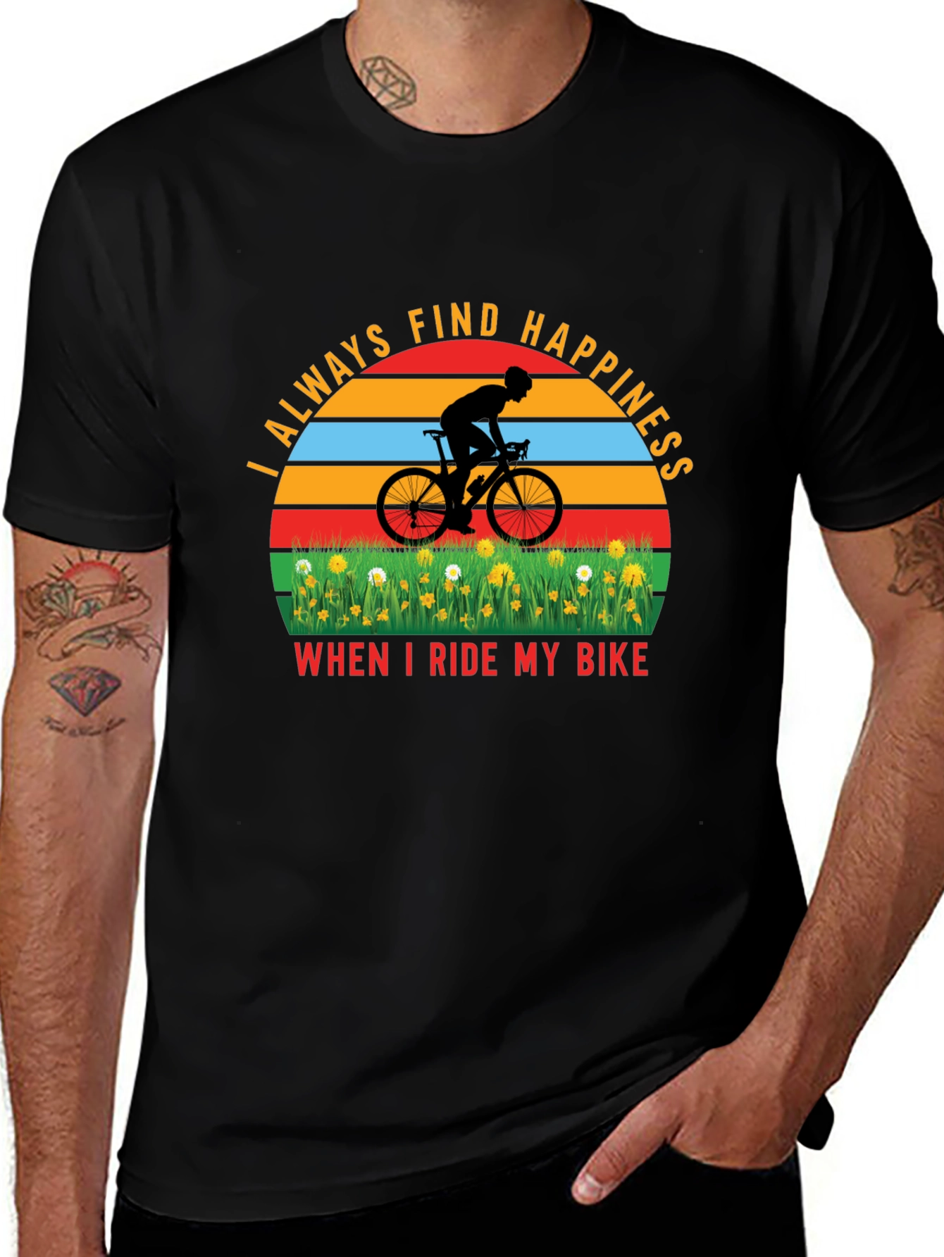 Cycling Happiness T-Shirt - Ride Your Bike!