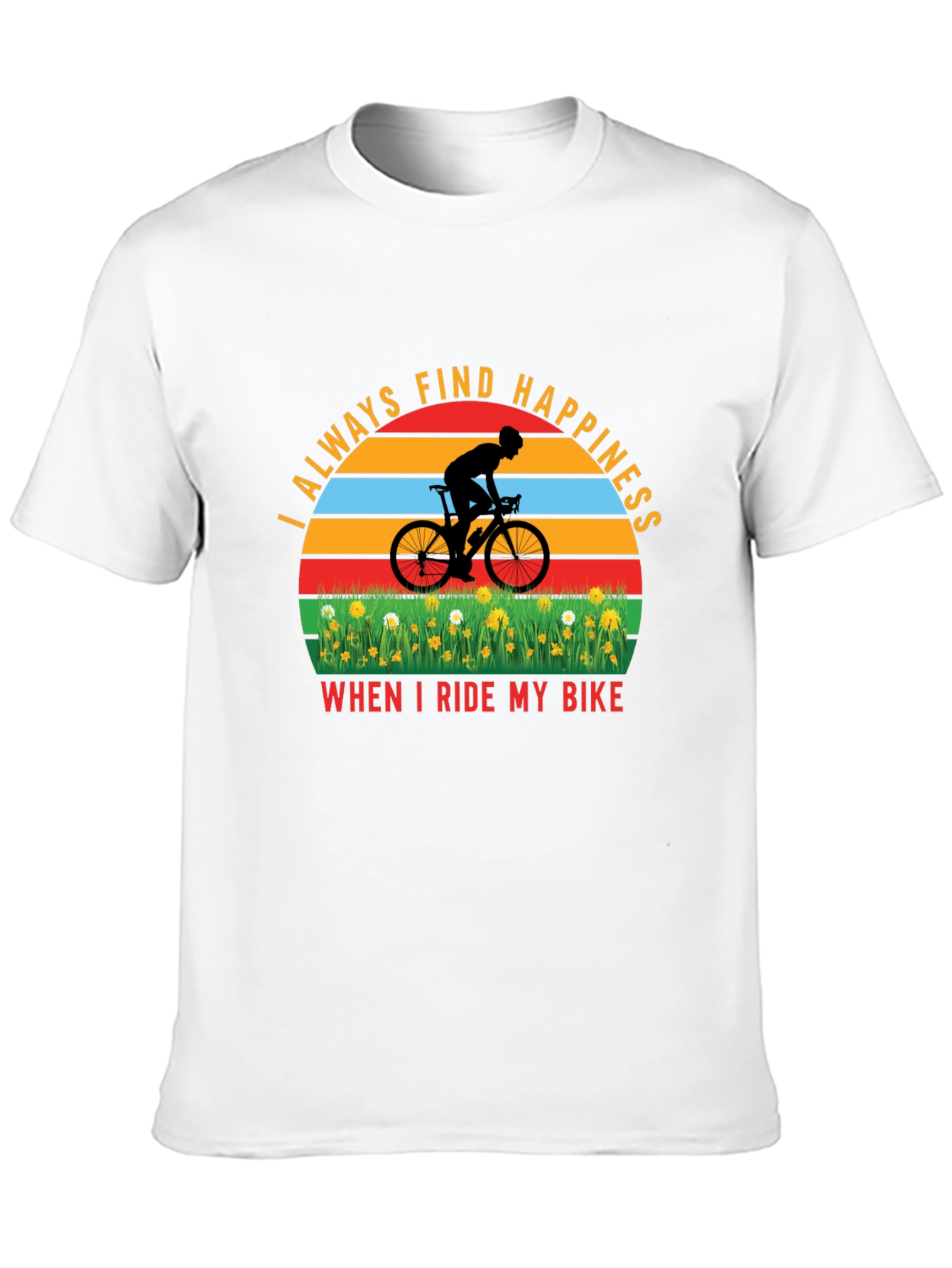 Cycling Happiness T-Shirt - Ride Your Bike!