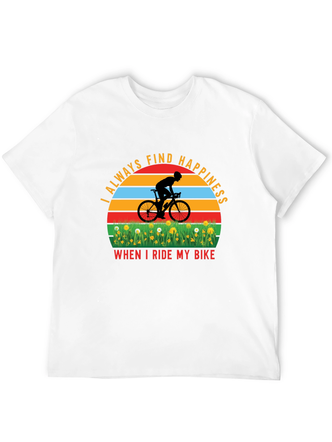 Cycling Happiness T-Shirt - Ride Your Bike!