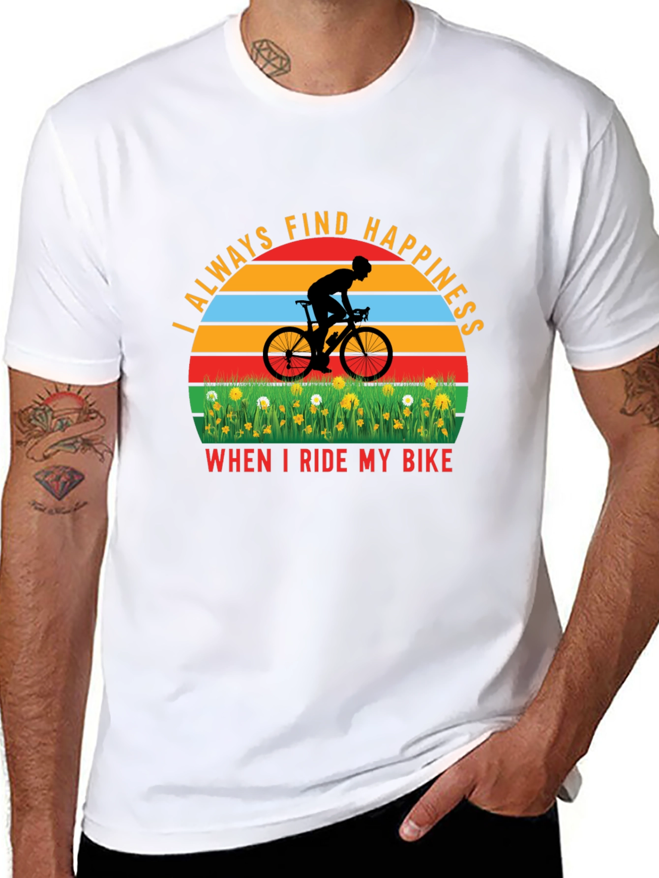Cycling Happiness T-Shirt - Ride Your Bike!