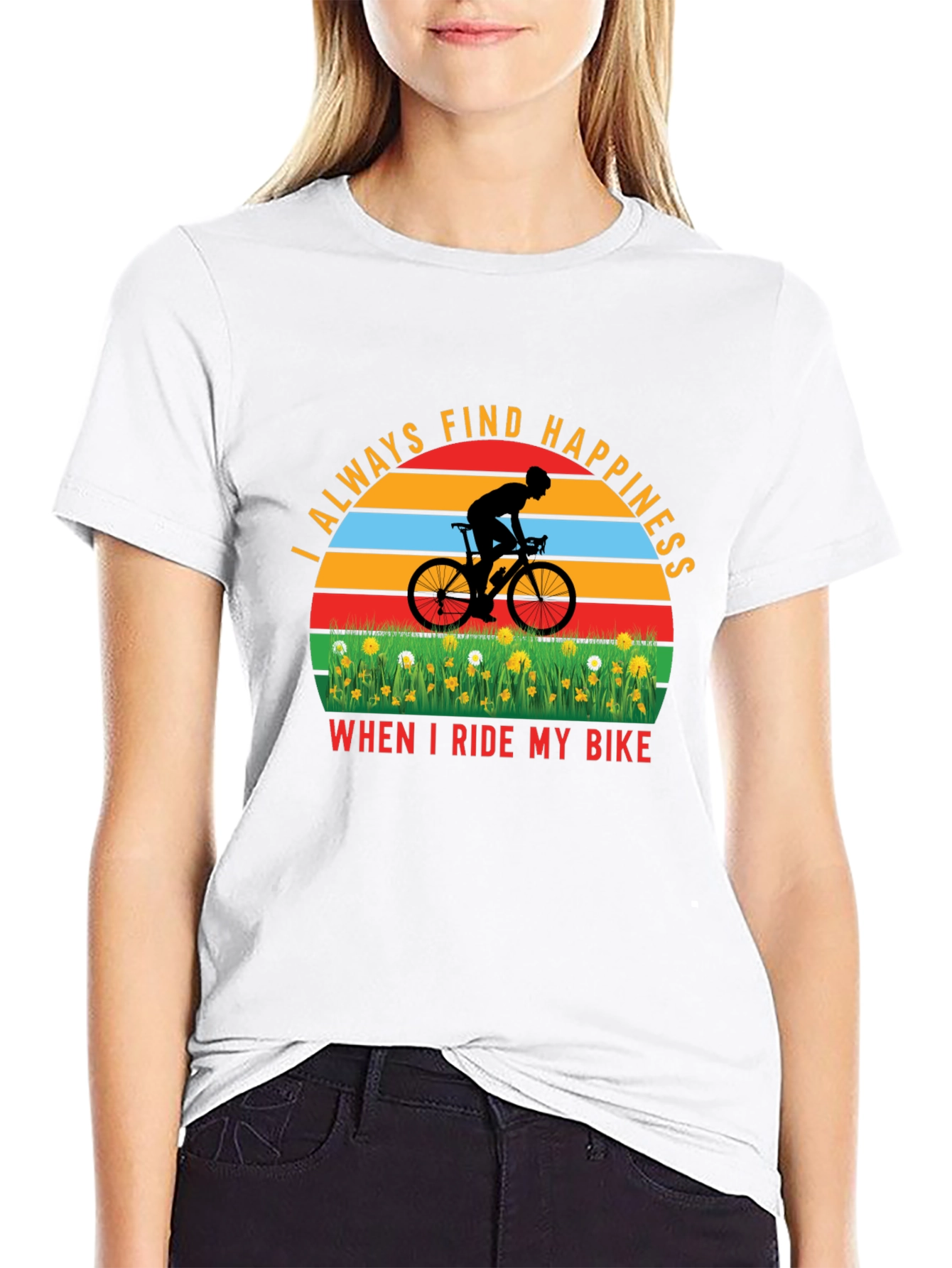 Cycling Happiness T-Shirt - Ride Your Bike!