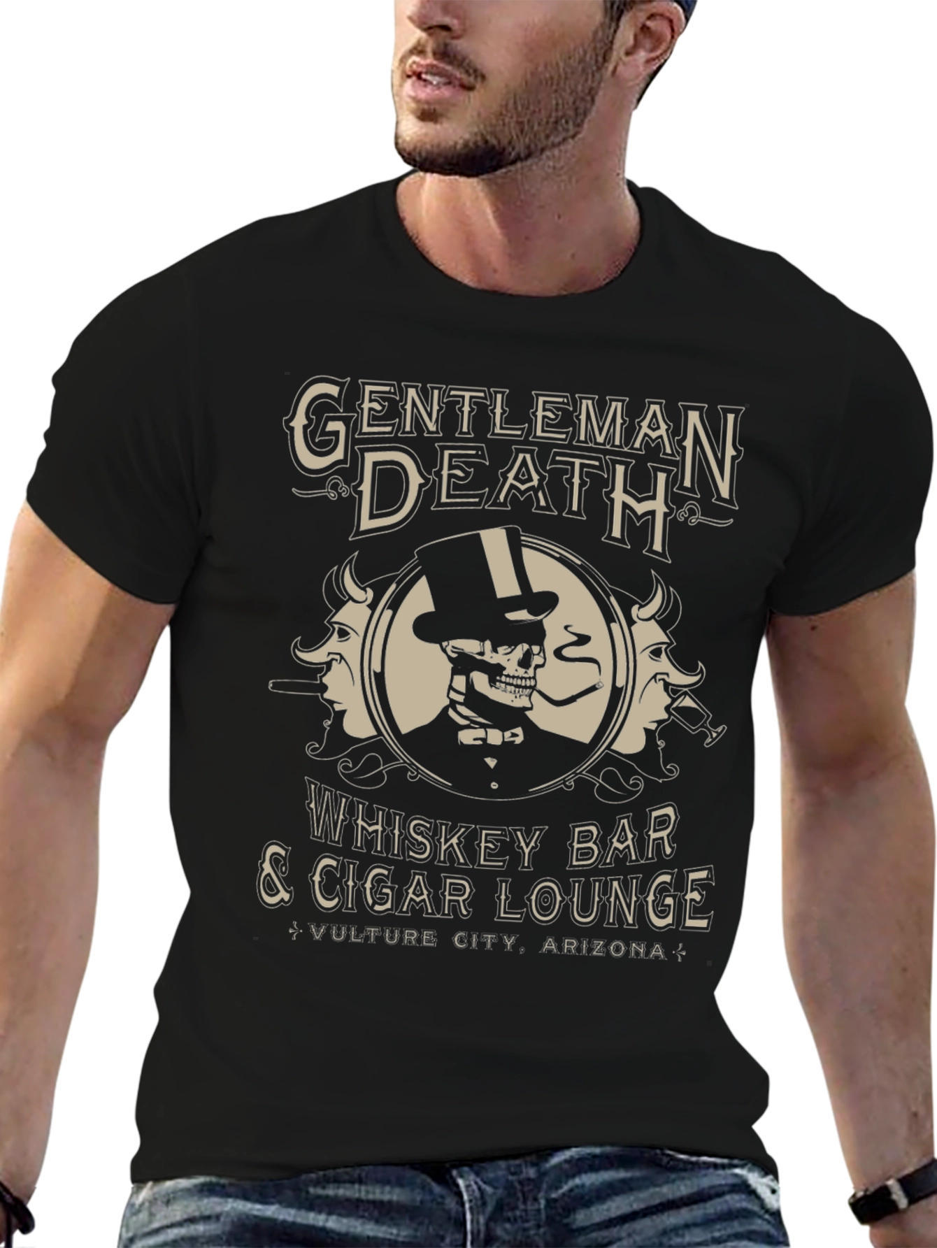 Gentleman Death Whiskey Bar T-Shirt