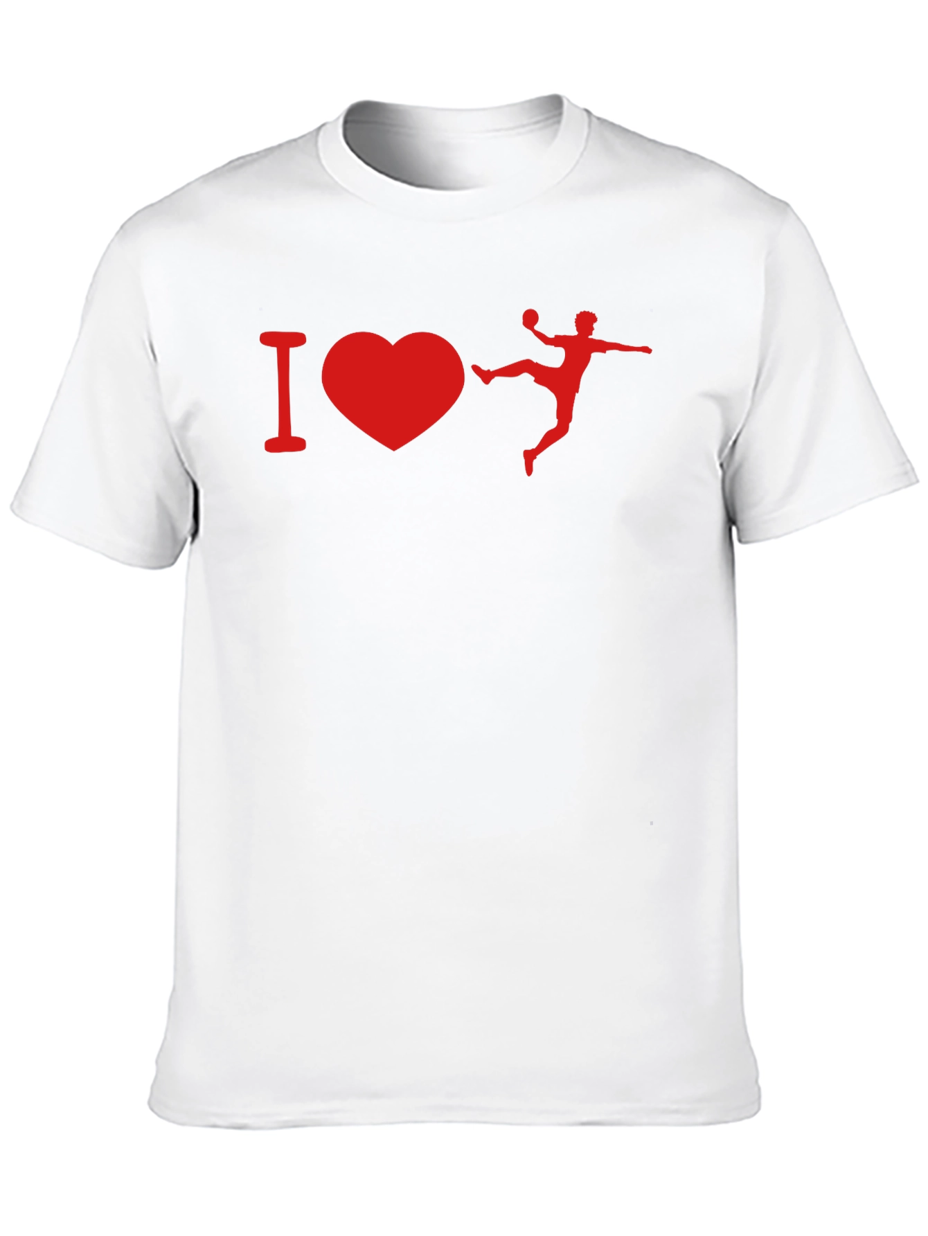 I Love Handball Graphic T-Shirt - Black Cotton Tee