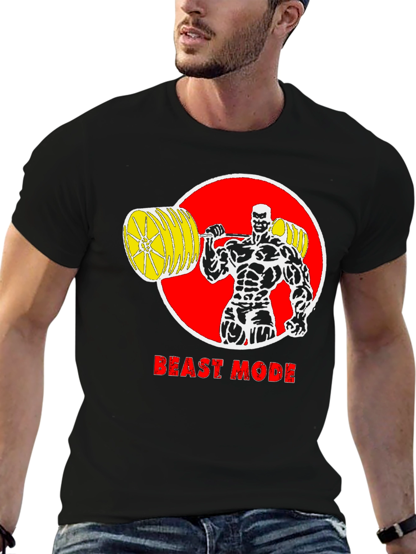 Beast Mode T-Shirt: Bodybuilder Design