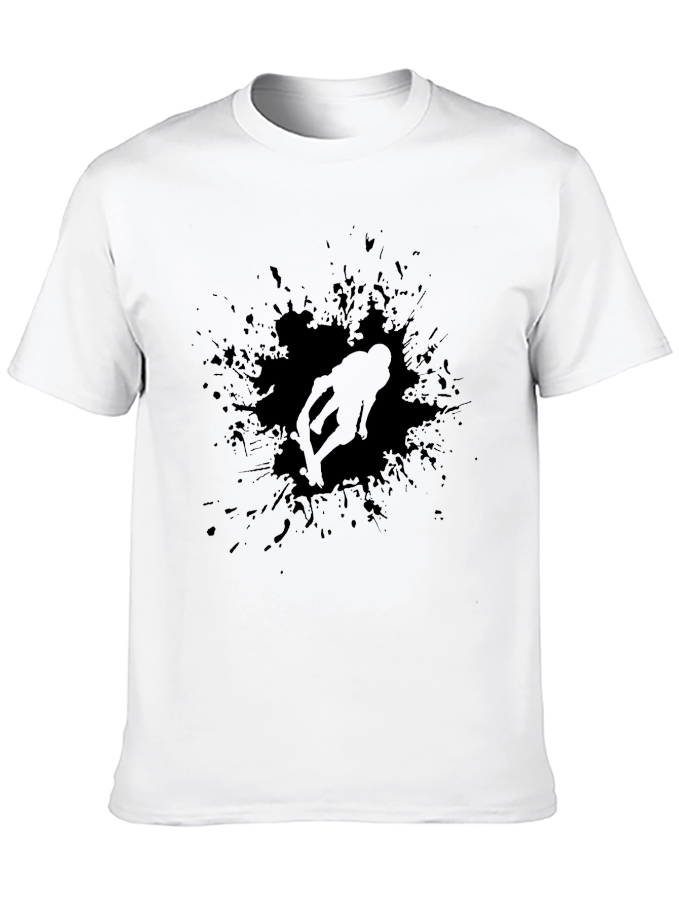 Black Bike Rider Splatter T-Shirt