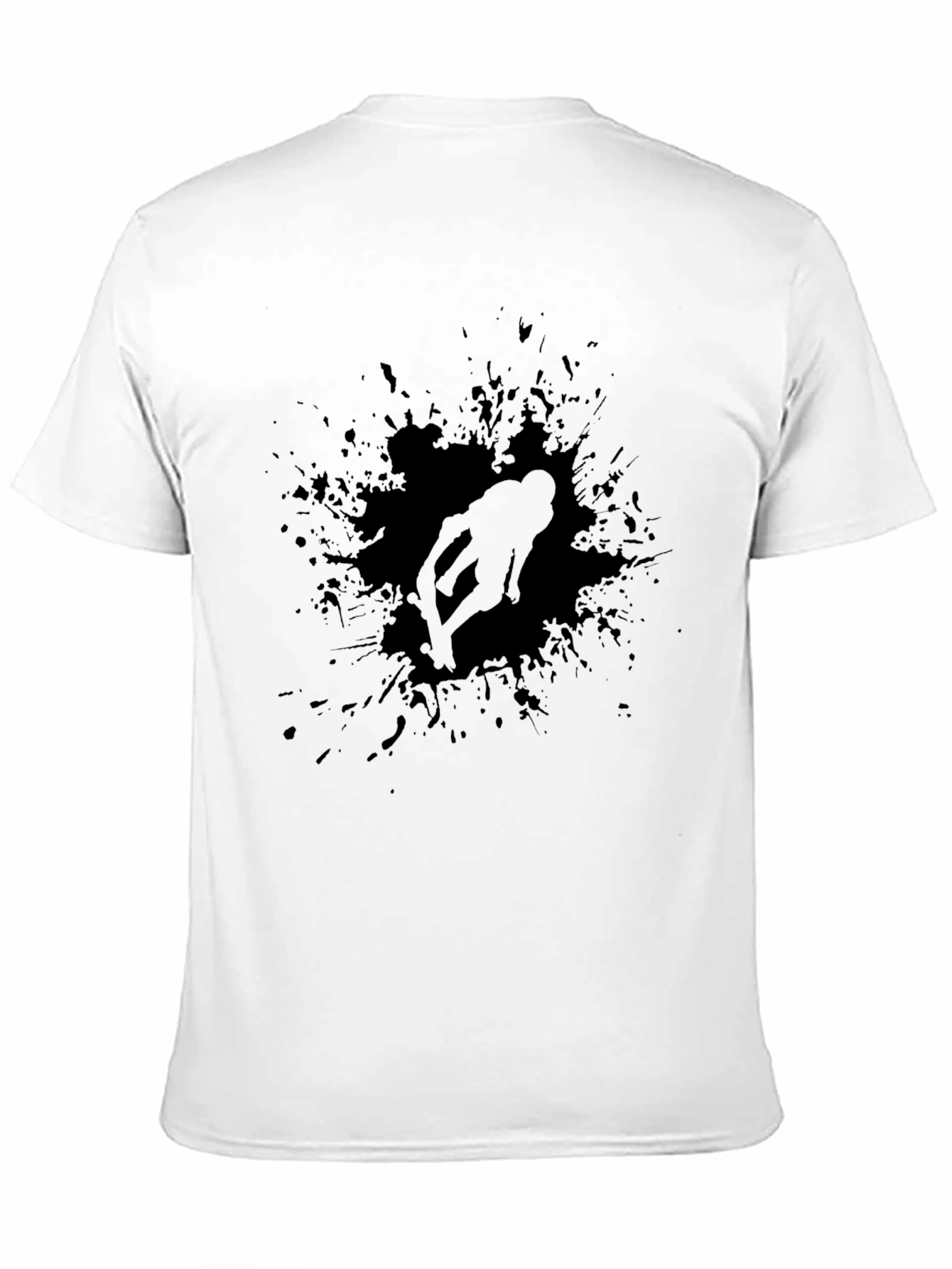 Black Bike Rider Splatter T-Shirt