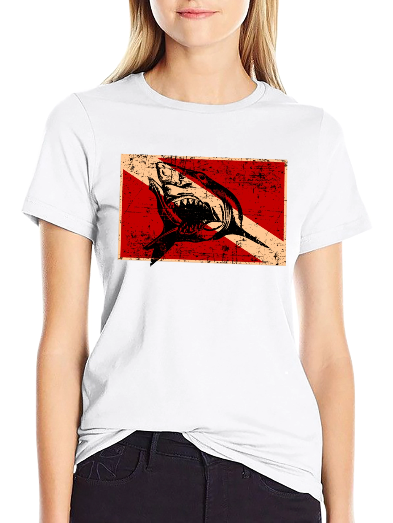 Diver Down Shark T-Shirt - Scuba Diving Tee
