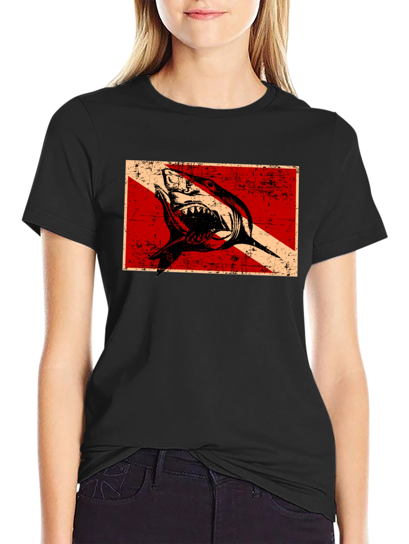 Diver Down Shark T-Shirt - Scuba Diving Tee