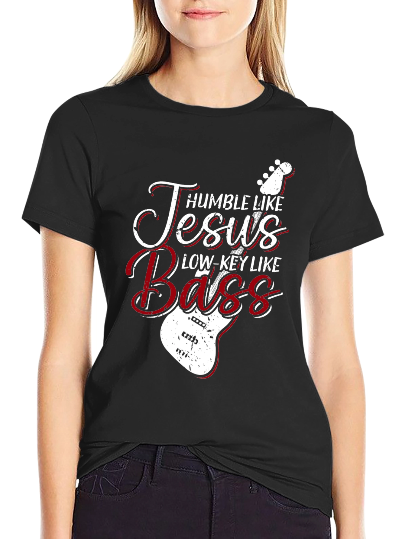 Humble Like Jesus Bass Guitar T-Shirt
