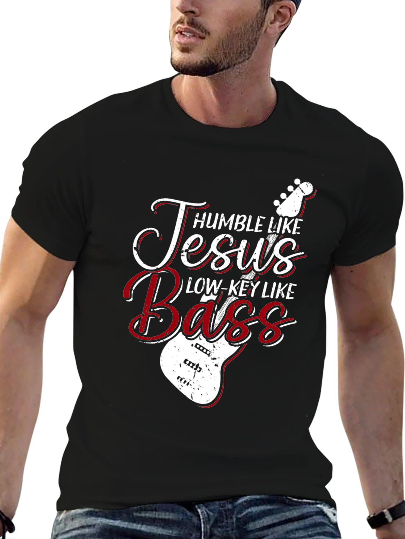 Humble Like Jesus Bass Guitar T-Shirt