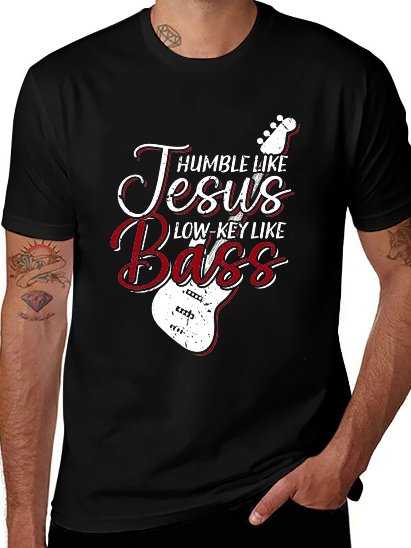 Humble Like Jesus Bass Guitar T-Shirt