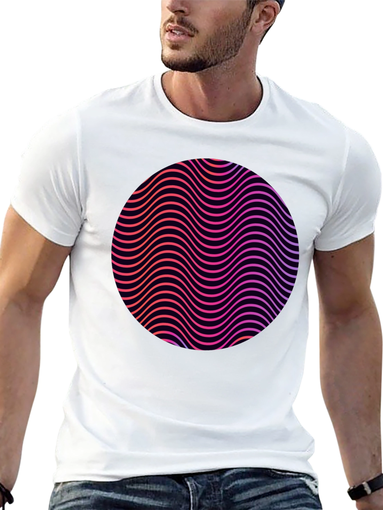 Retro Wave Circle Graphic Tee
