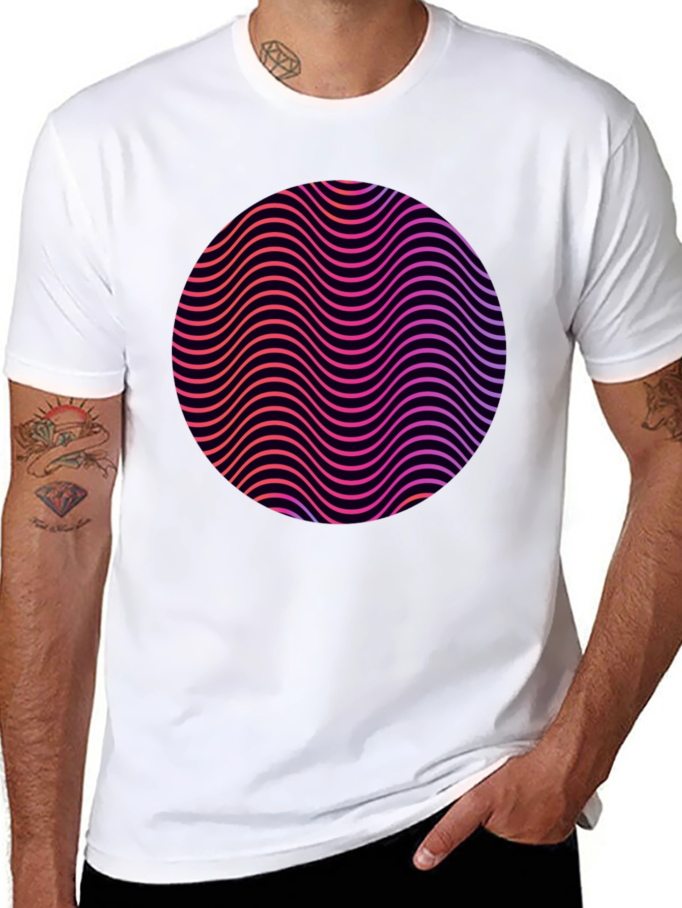 Retro Wave Circle Graphic Tee