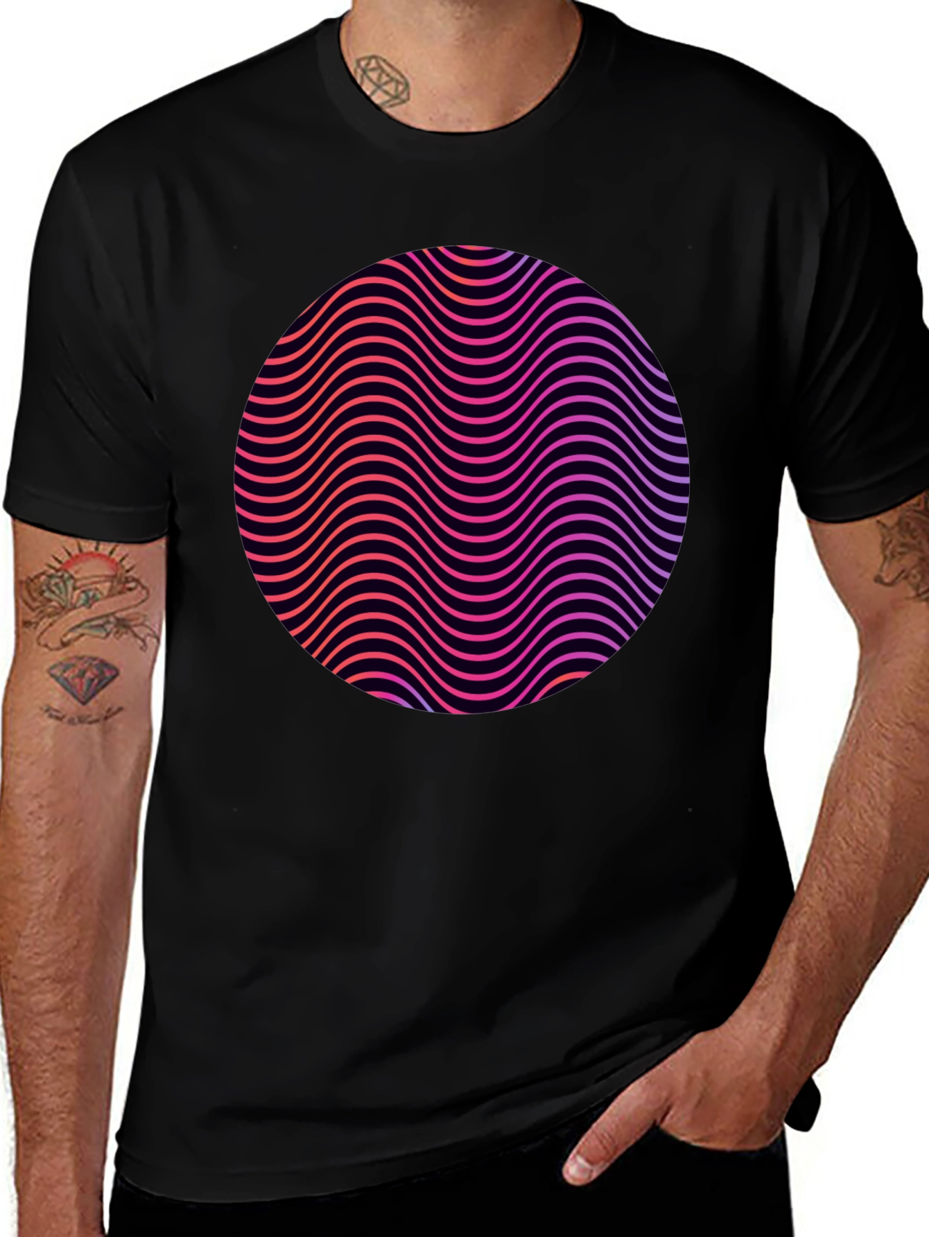 Retro Wave Circle Graphic Tee