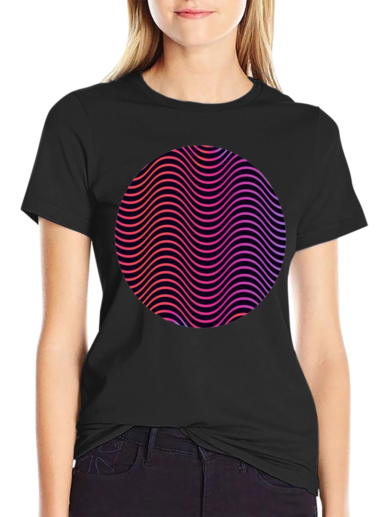 Retro Wave Circle Graphic Tee