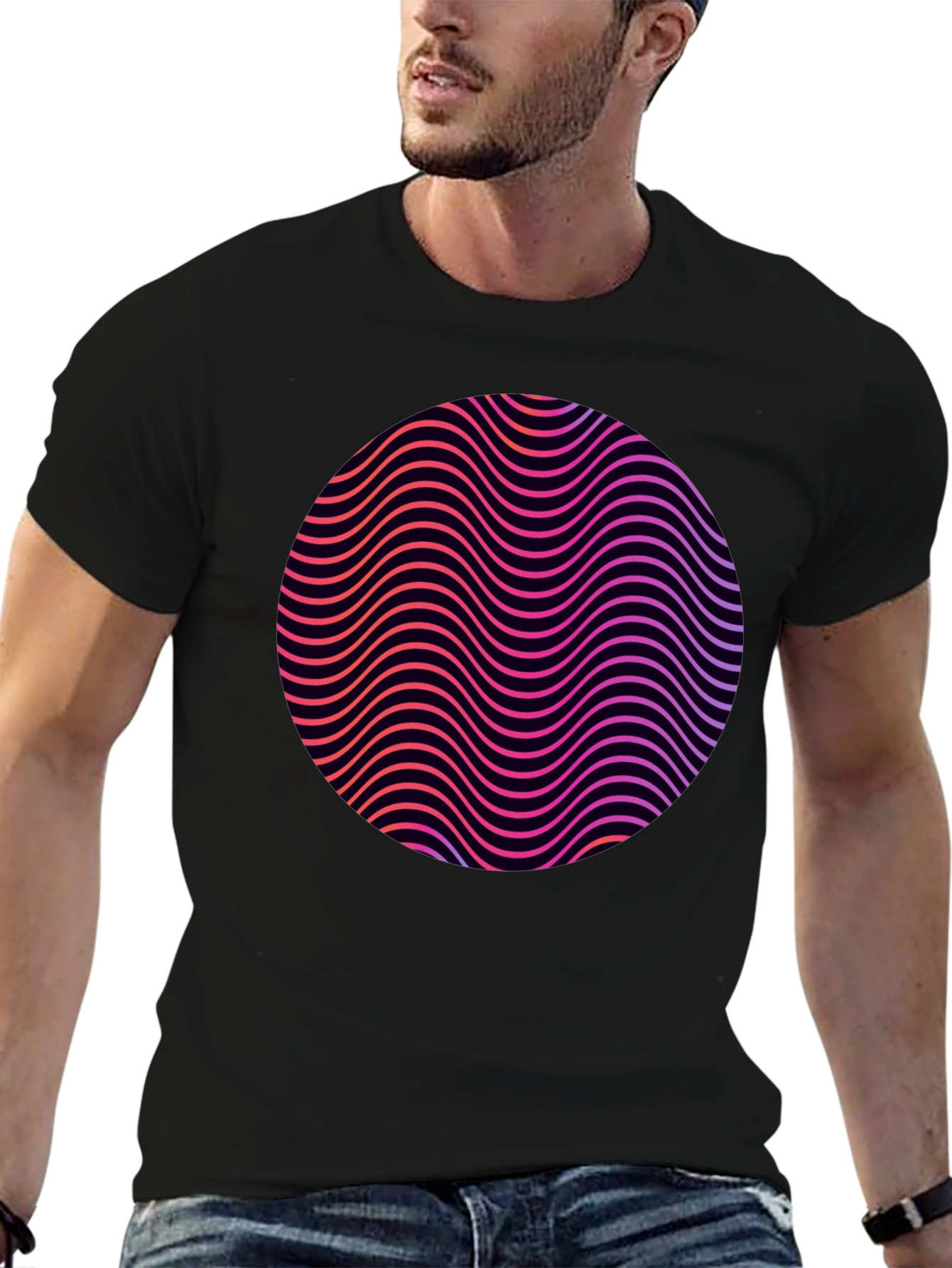 Retro Wave Circle Graphic Tee