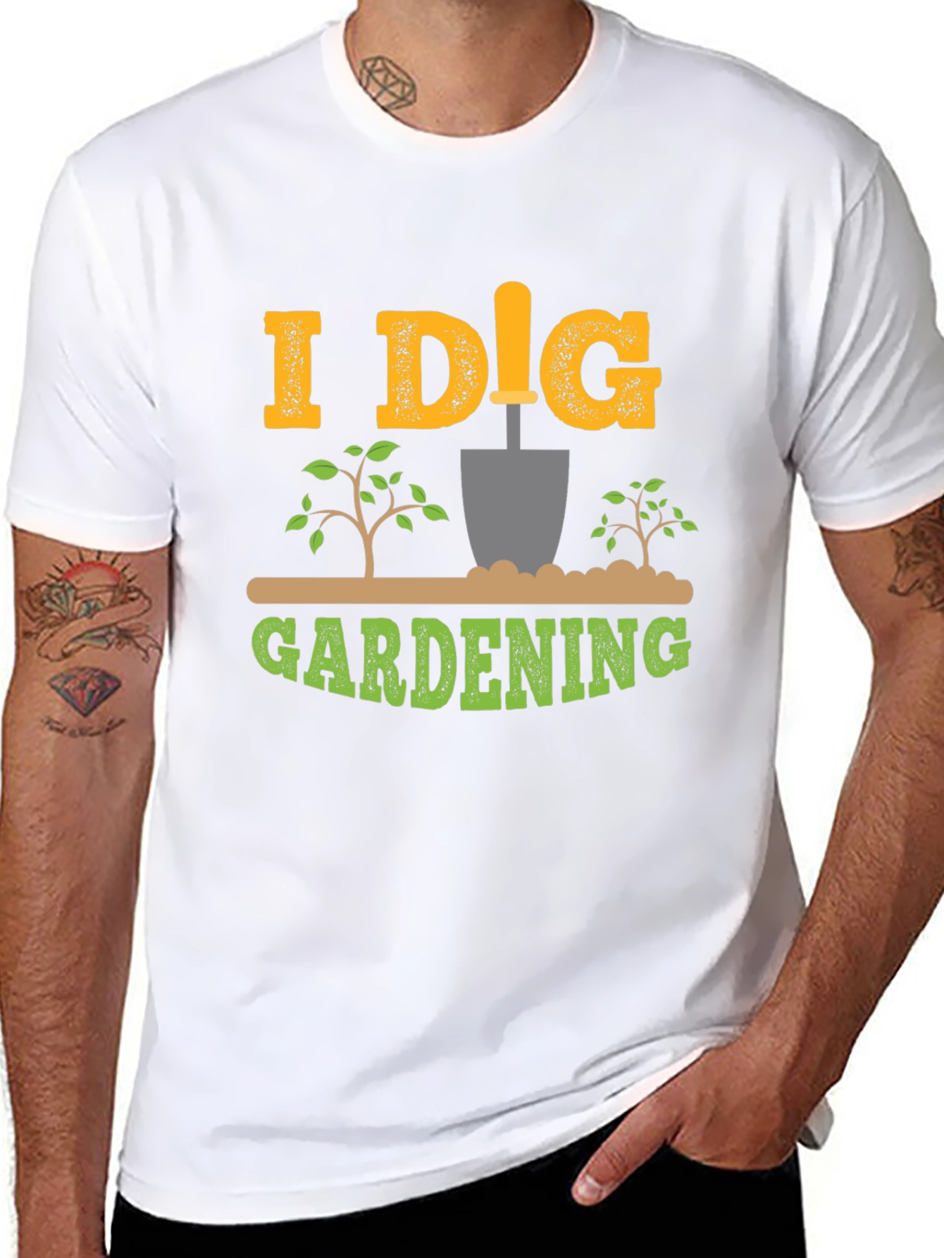 I Dig Gardening Black T-Shirt Gardener Tee