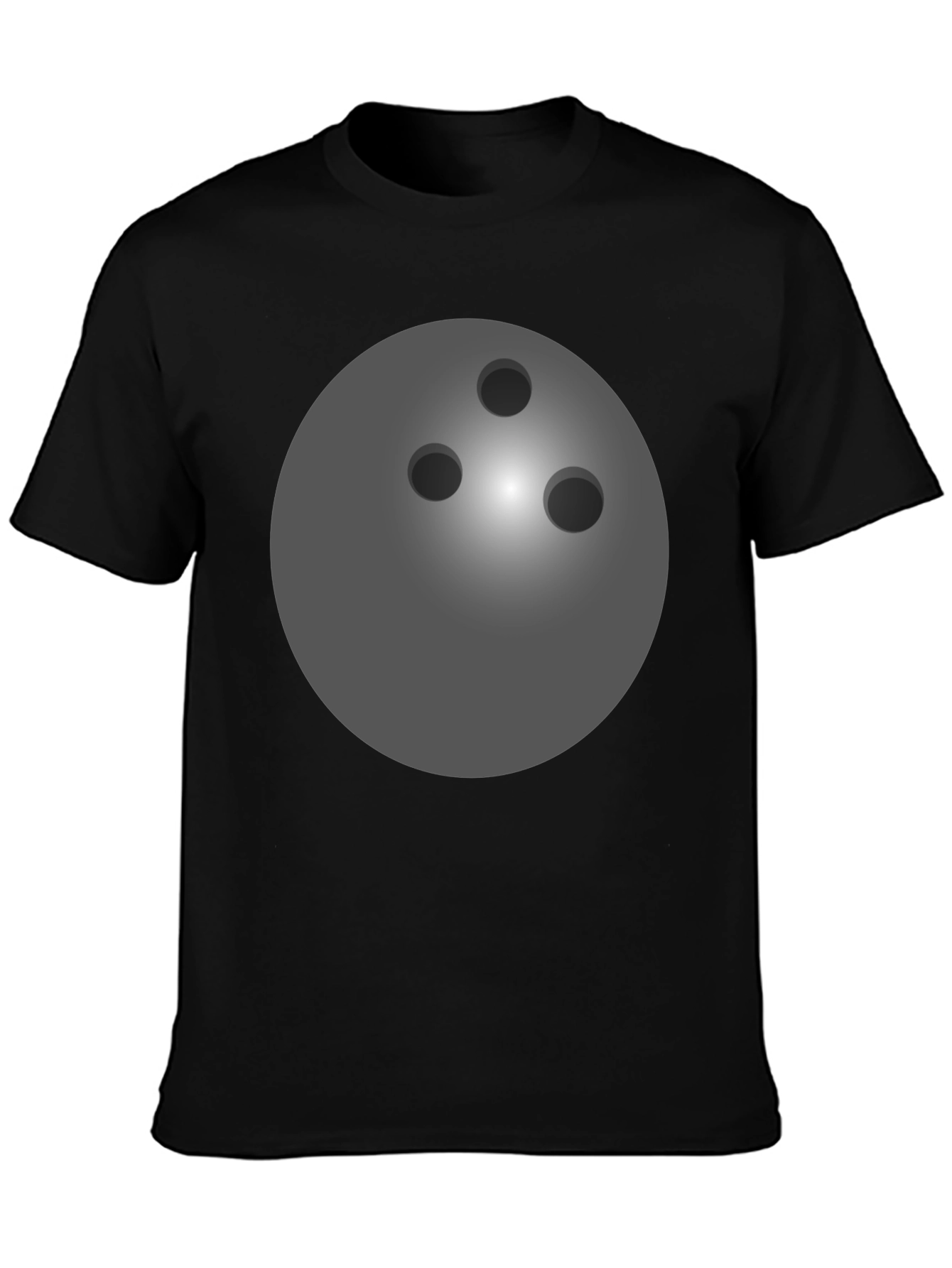 Bowling Ball Graphic Tee - Black Cotton T-Shirt