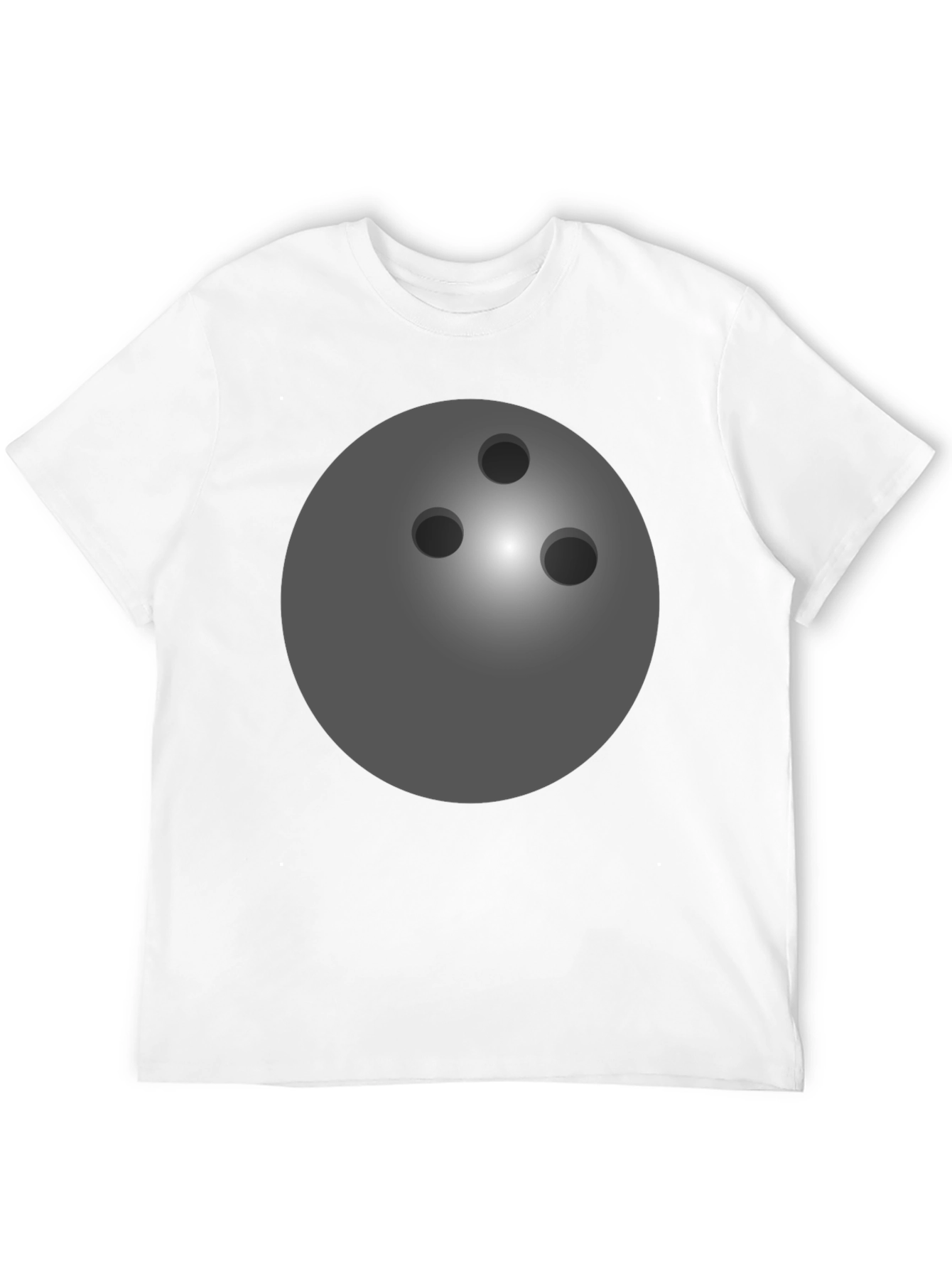 Bowling Ball Graphic Tee - Black Cotton T-Shirt