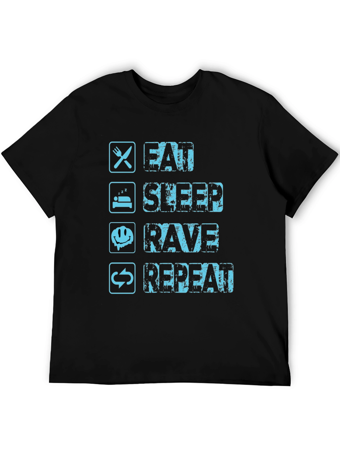 Eat Sleep Rave Repeat Graphic Tee