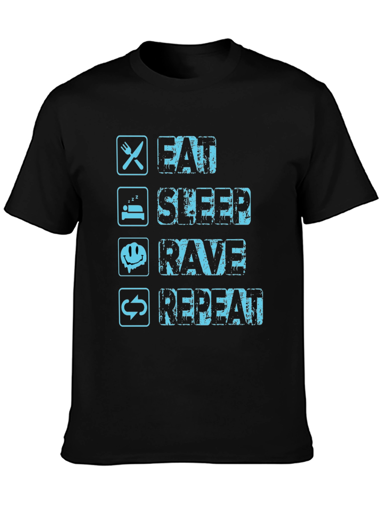Eat Sleep Rave Repeat Graphic Tee