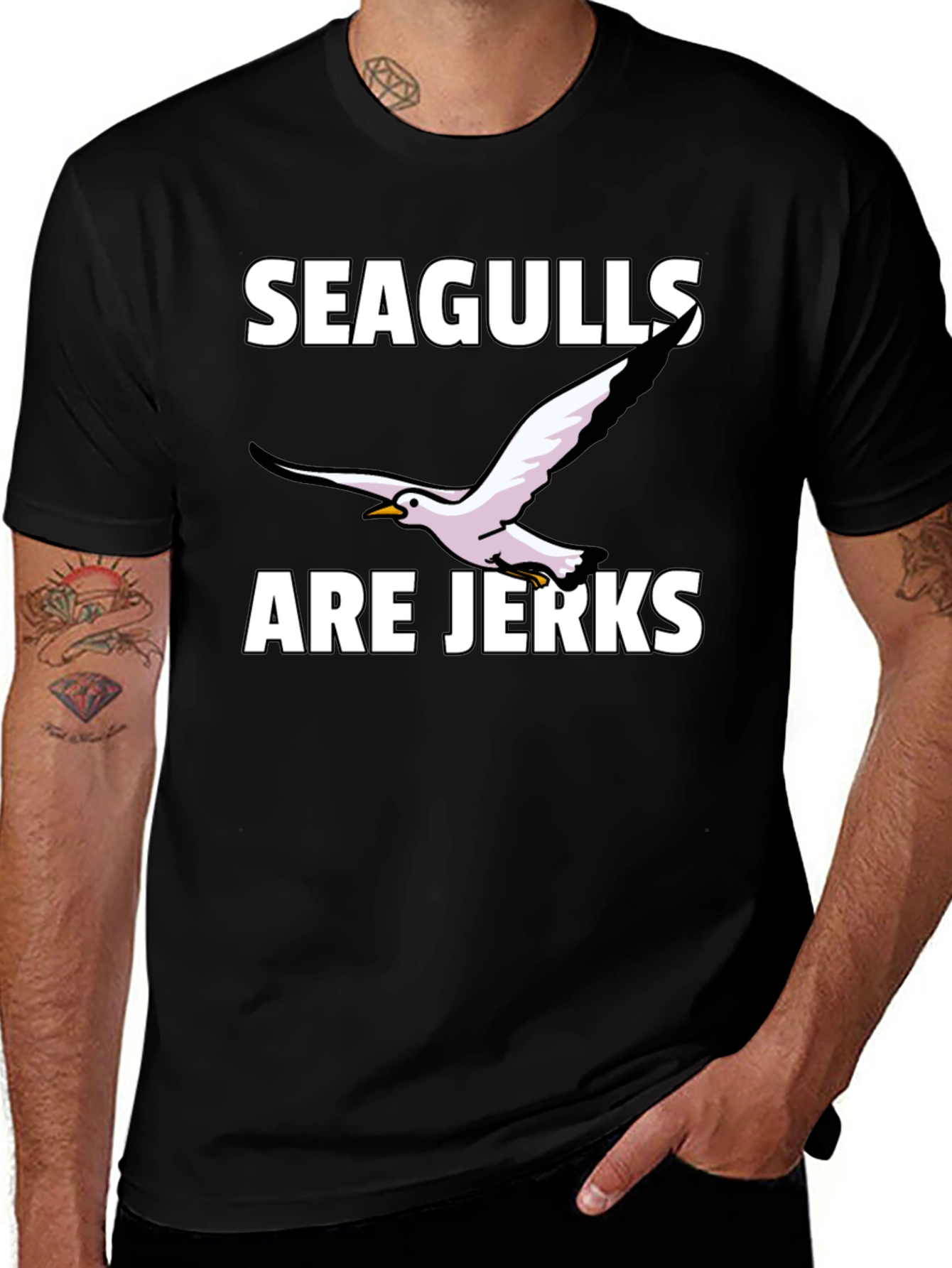 Seagulls Are Jerks Graphic Tee