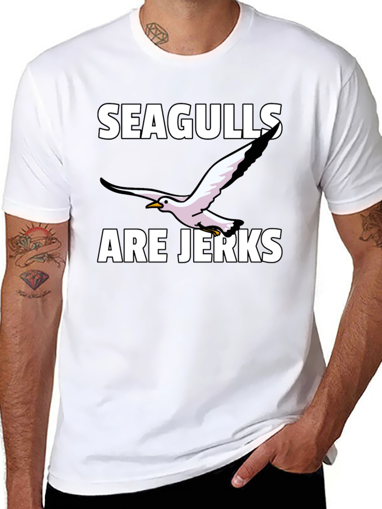 Seagulls Are Jerks Graphic Tee